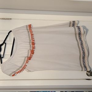 Asos one shoulder pom pom dress